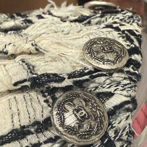 Authentic CHANEL Black and White Women's Waste Band/ Belt hard to find vintage